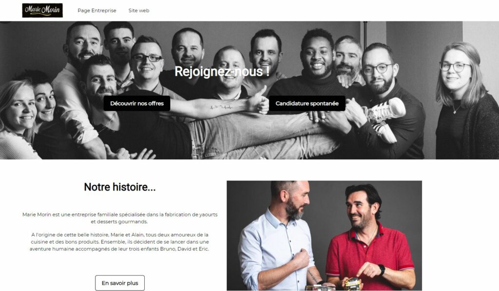Le site carrière de Marie Morin