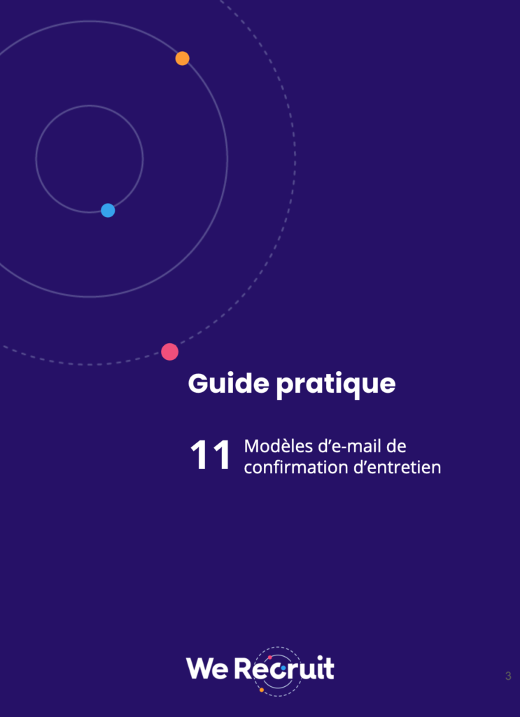 Couverture du guide pratique : modèles de mail d'entretien