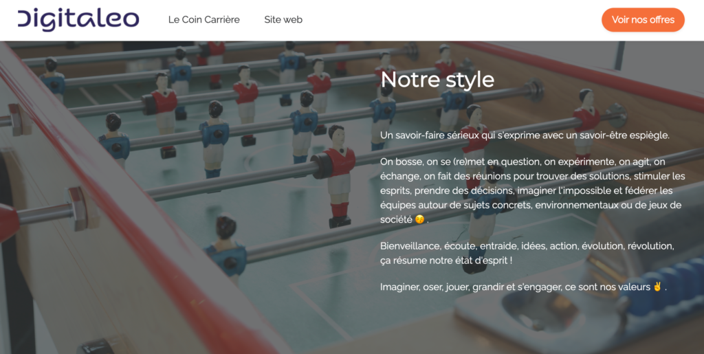 Le site carrière de Digitaleo réalisé avec We Recruit