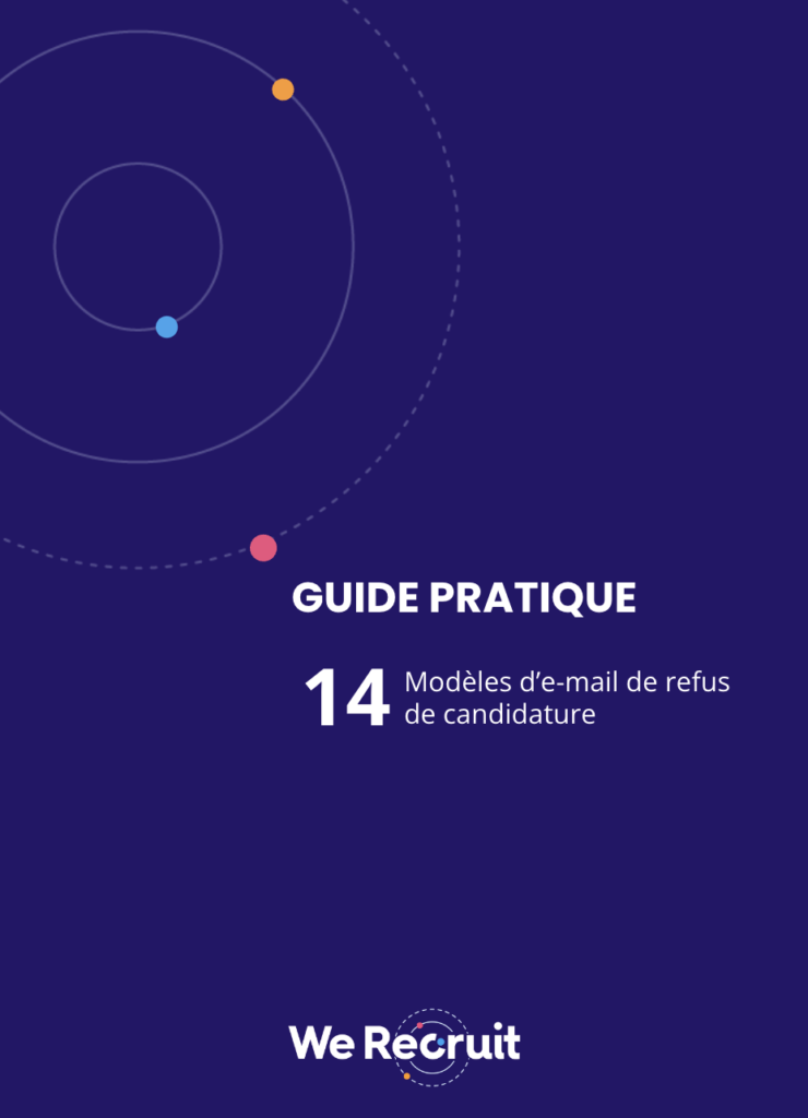 Couverture du guide pratique : modèles de mail refus de candidat